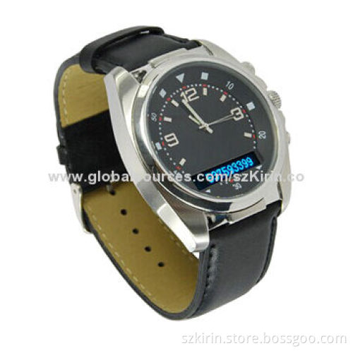 Watch phone with generous and concise OLED display screen, vibrates when you have an incoming call